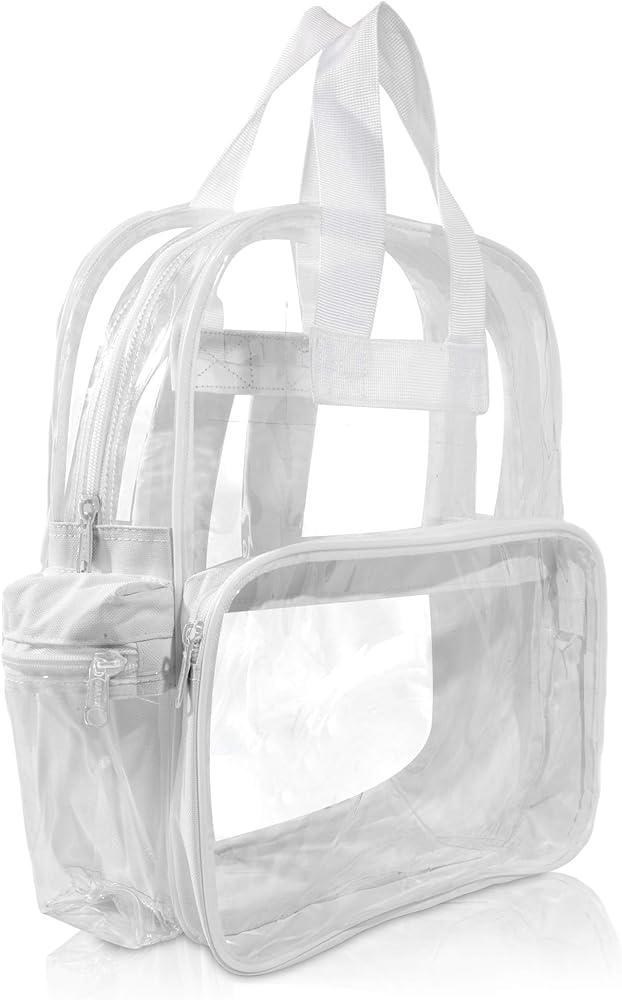 White clear mini backpack Clearance