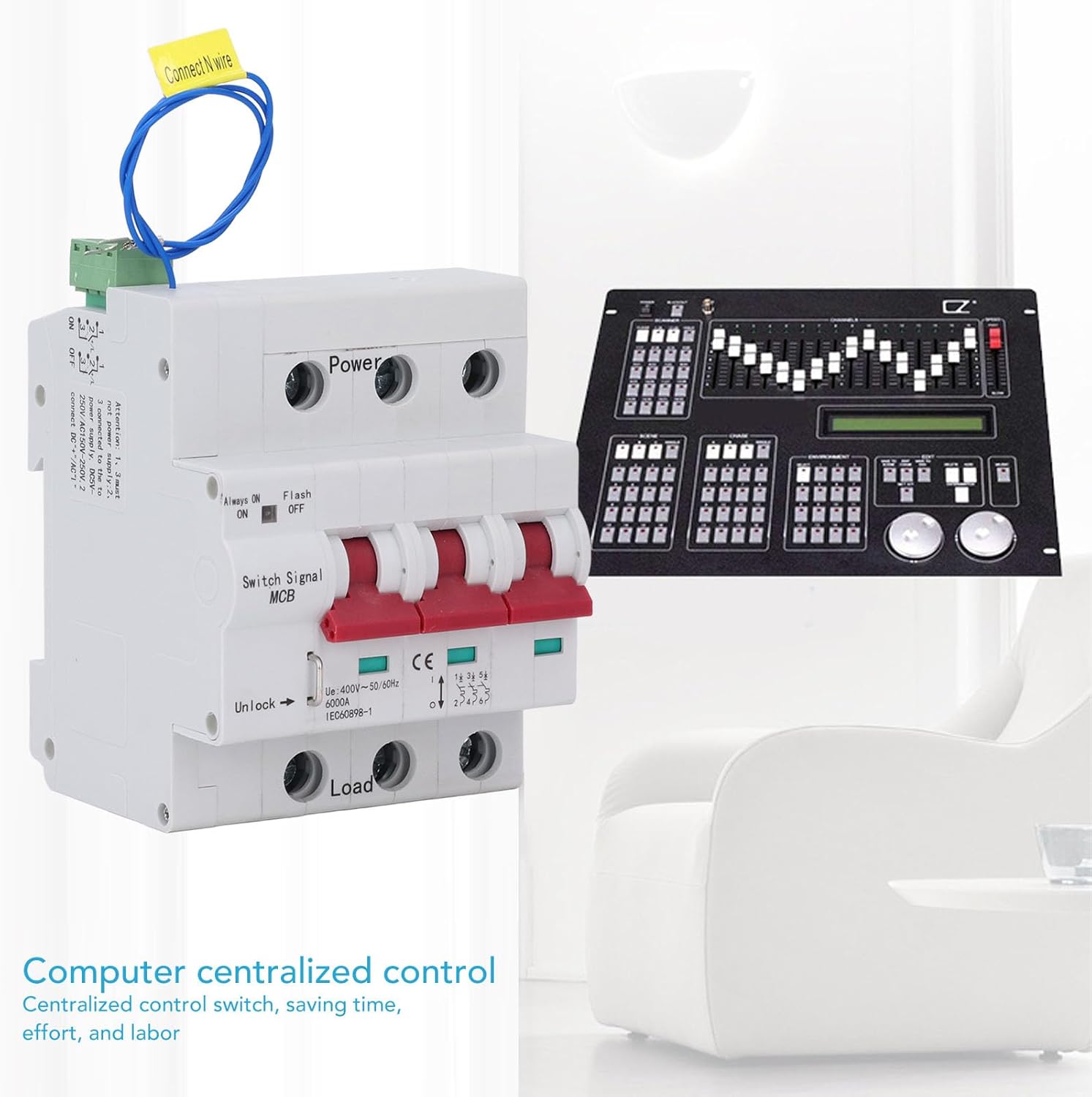 Miniature Circuit Breaker RS485 AC400V 3P Network Control Overload Protector Switch with Mechanism Opening Lock for Smart Facility (100A)