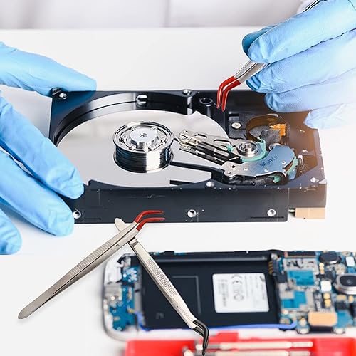 Miniatura 6 de 2 pinzas para manualidades con puntas de silicona de goma pinzas con punta de goma pinzas curvadas con revestimiento de PVC pinzas largas de acero