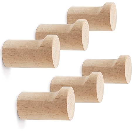 Wooden Hooks For Wall Felidio 4-Pack Wood Wall Hooks Rustic