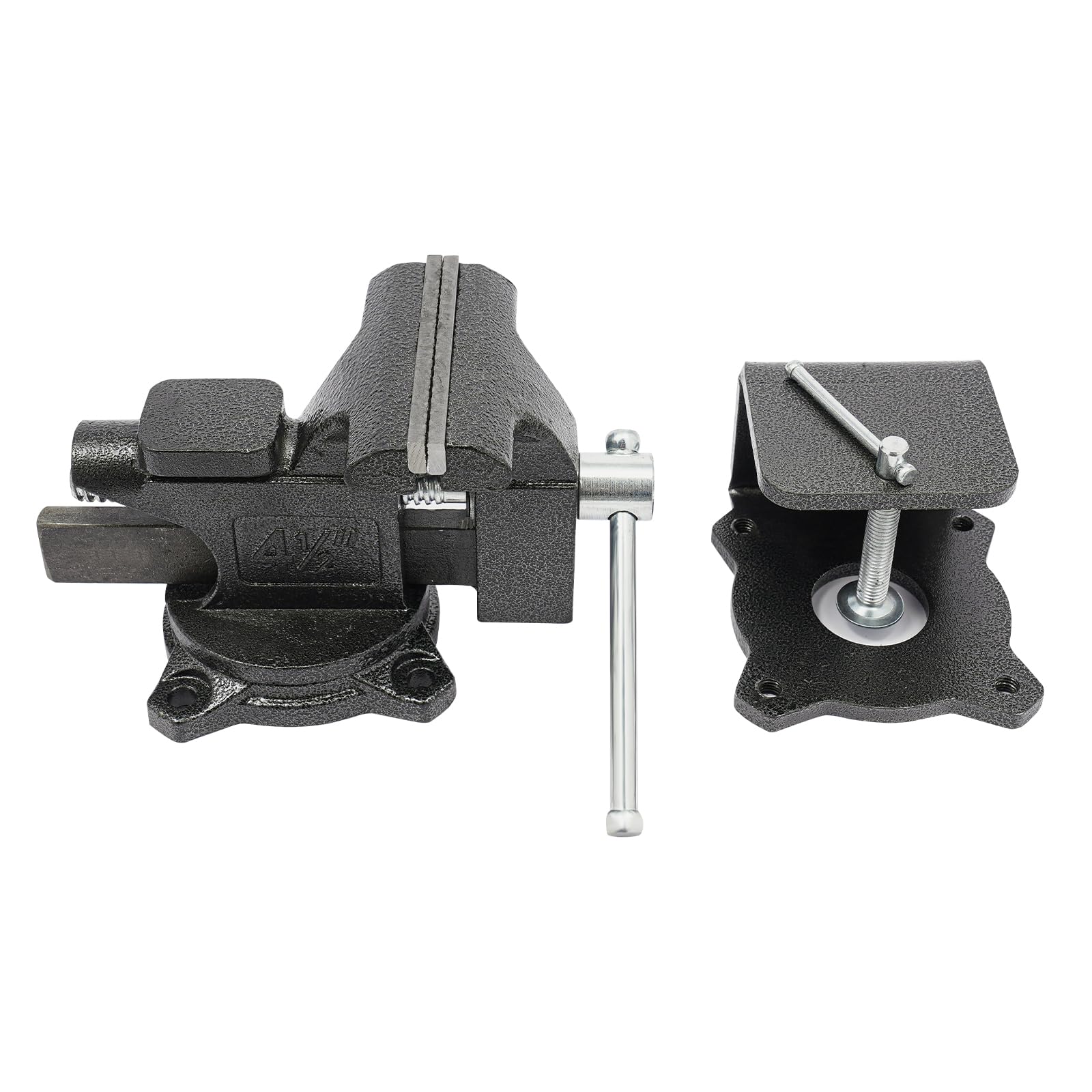 Étau Pince Pince Établi Dispositif d'établi en fonte d'acier Montage Étau Étau de montage Étau 270 degrés 100 mm 115 mm Ouverture 55 mm Pinces de table Bois Métal Atelier (Noir, 4,5")