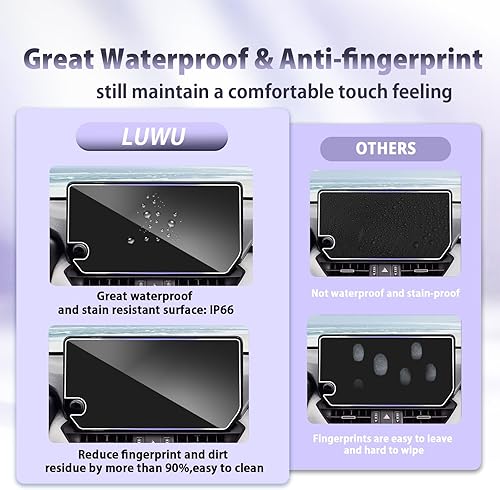 Miniatura 4 de LUWU Protector de pantalla para Toyota RAV4 2023, pantalla táctil de 10.5 pulgadas 2023, RAV4 Limited, protector de pantalla de vidrio templado 2023