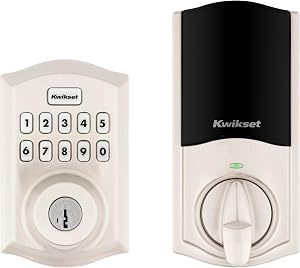 Kwikset HomeConnect 620 Z-Wave Long Range Enabled Keypad Smart Lock Convenient Keyless Entry, Customizable User Codes, Ring Alarm Compatible, Hub Required, Sold Separately Satin Nickel Traditional