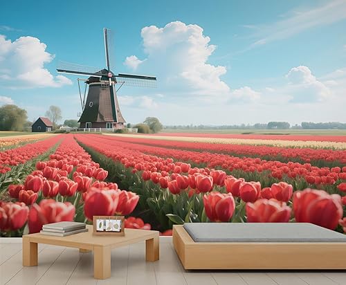 Miniatura 23 de Mural de pared floral retro, papel tapiz rústico floral de bar, flores abstractas 3D, impermeable, para cafetería, restaurante, sala de estar,