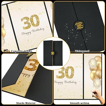 30th Birthday Party Decorations Signature Guest Book Big Birthday Card