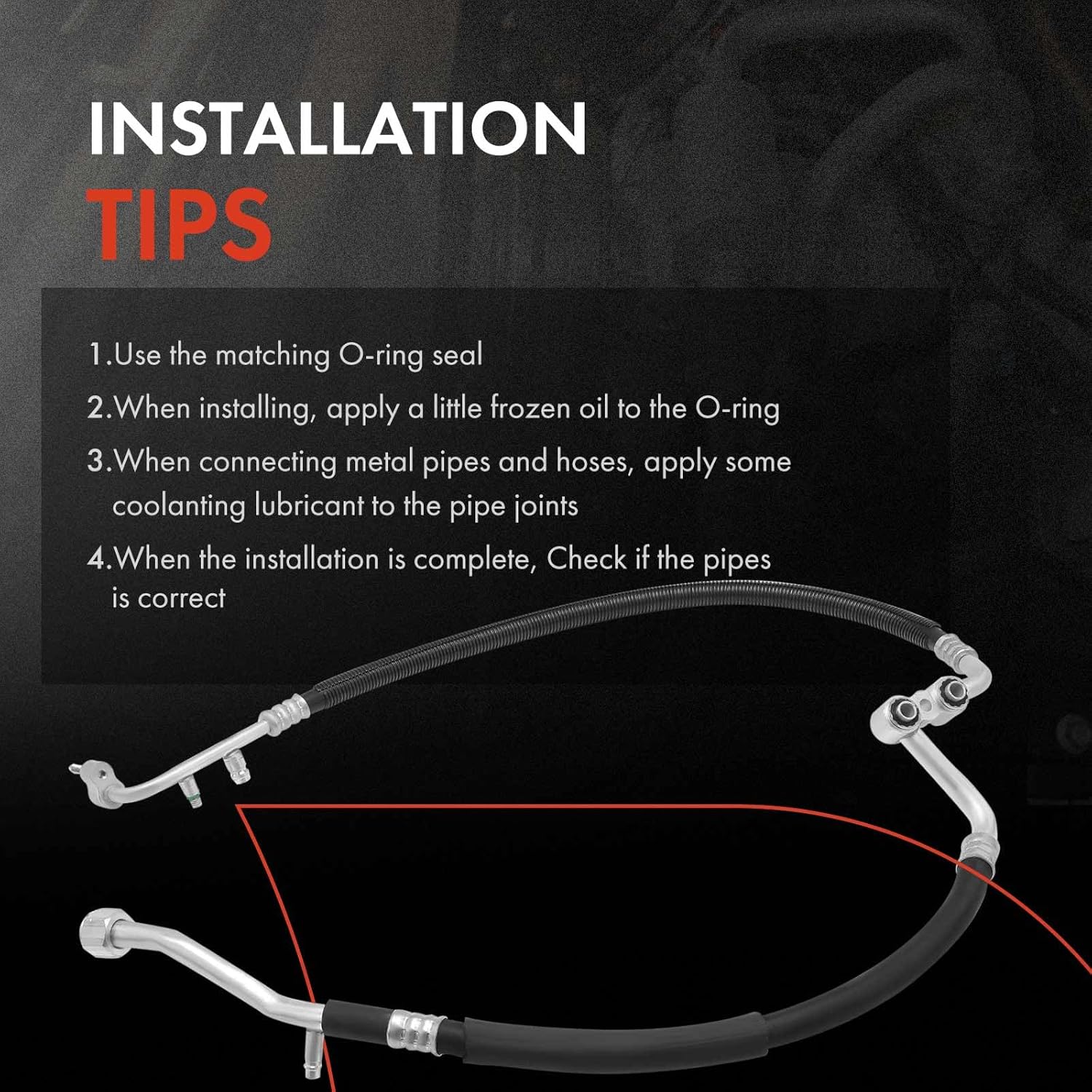 A-Premium A/C Suction Hose & Discharge Line Hose Assembly Compatible with Chevrolet Cavalier & Pontiac Sunfire, 1996-2002, 2.4L