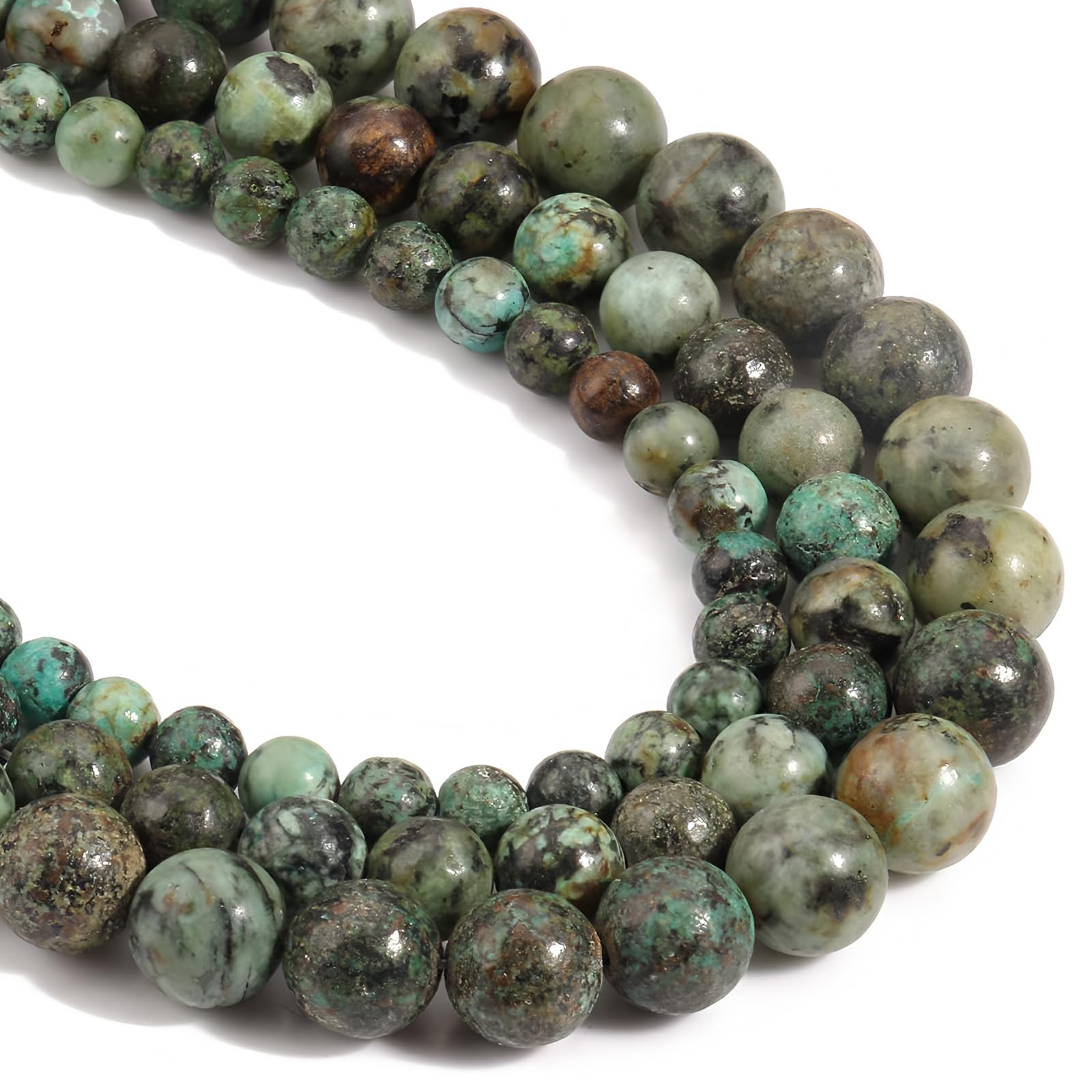 Perles turquoise africaine naturelle de qualité supérieure pour fabrication bijoux de luxe DIY