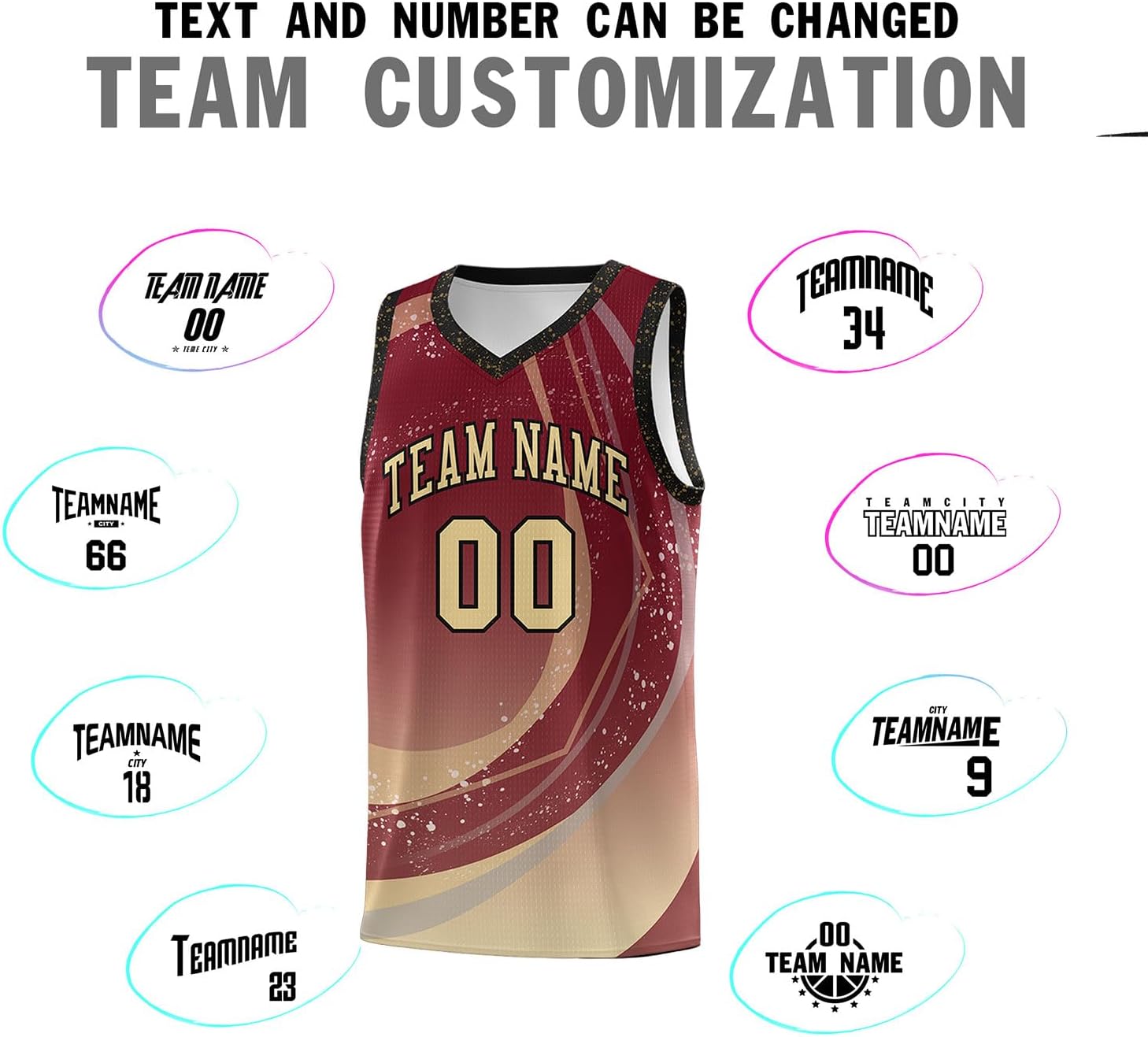 KXK Custom Basketball Jersey -Personalized Team Name Number Customize Sports Uniform for Men Women Youth - Image 4