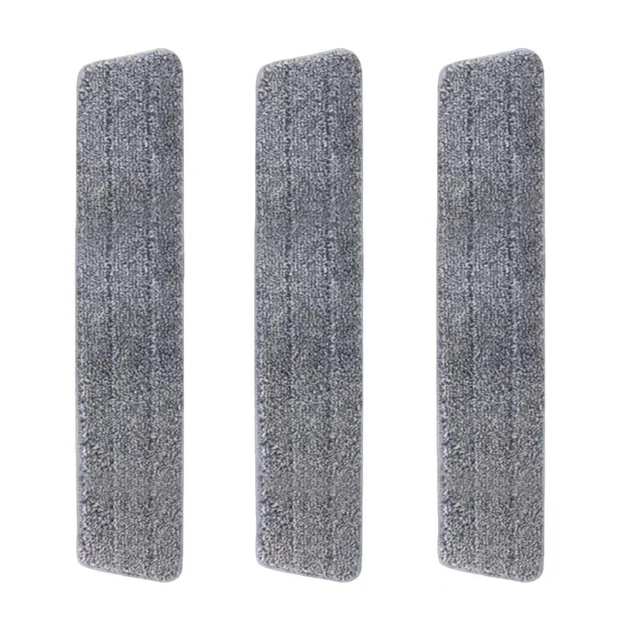 3 piezas (60 × 10 cm) Microfibra Almohadillas de fregona de repuesto Mop Sustitución de almohadillas,Mop Sustitución de los tampones,para la escoba autolimpiante,Escoba plana de microfibra