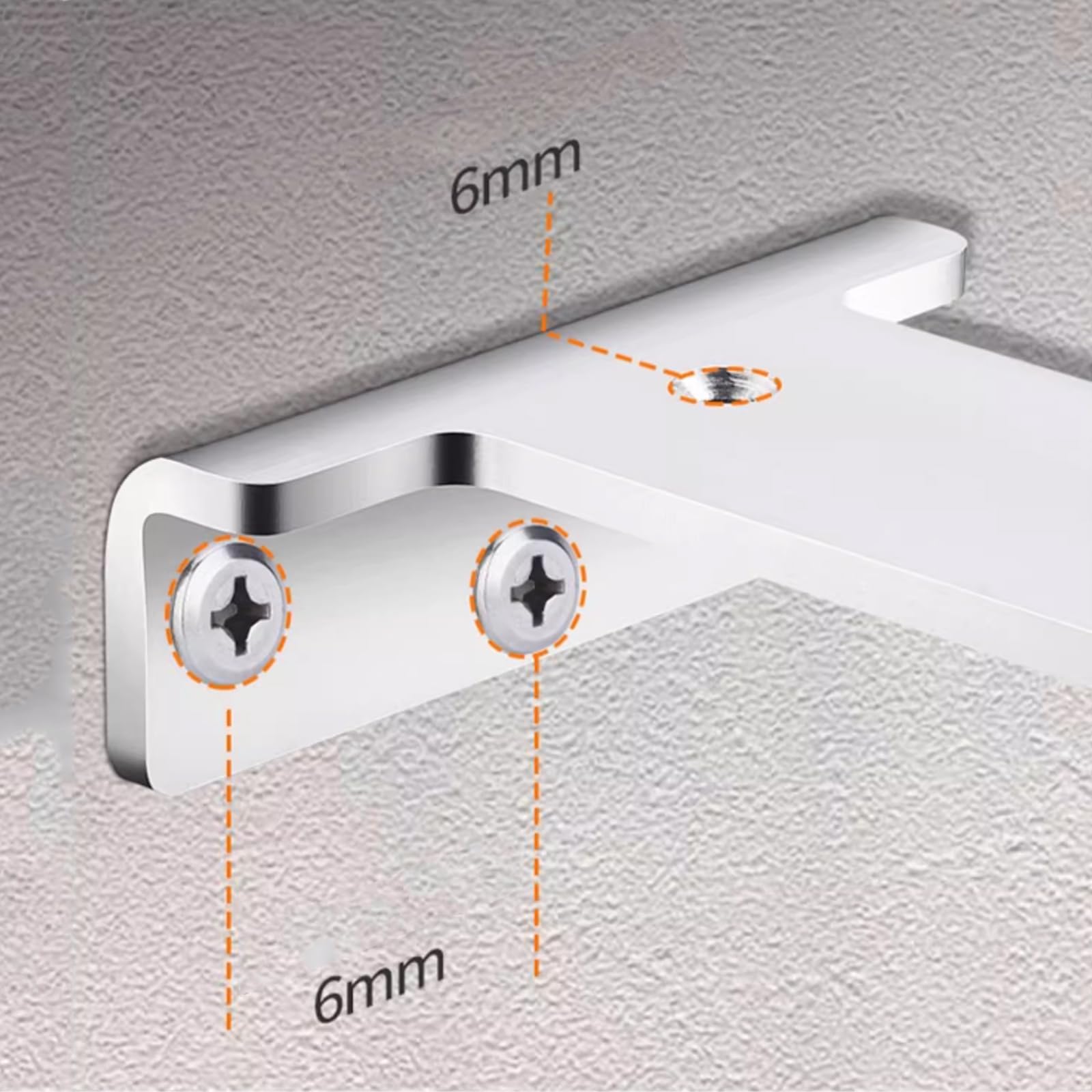 2 Pezzi Staffa per Mensola Pesanti,Staffe Supporti per Mensole Galleggianti a Parete,Staffa Angolare in Acciaio Inox,Reggimensola a L per Mensole,Libreria,con Viti,Argento (296mm)