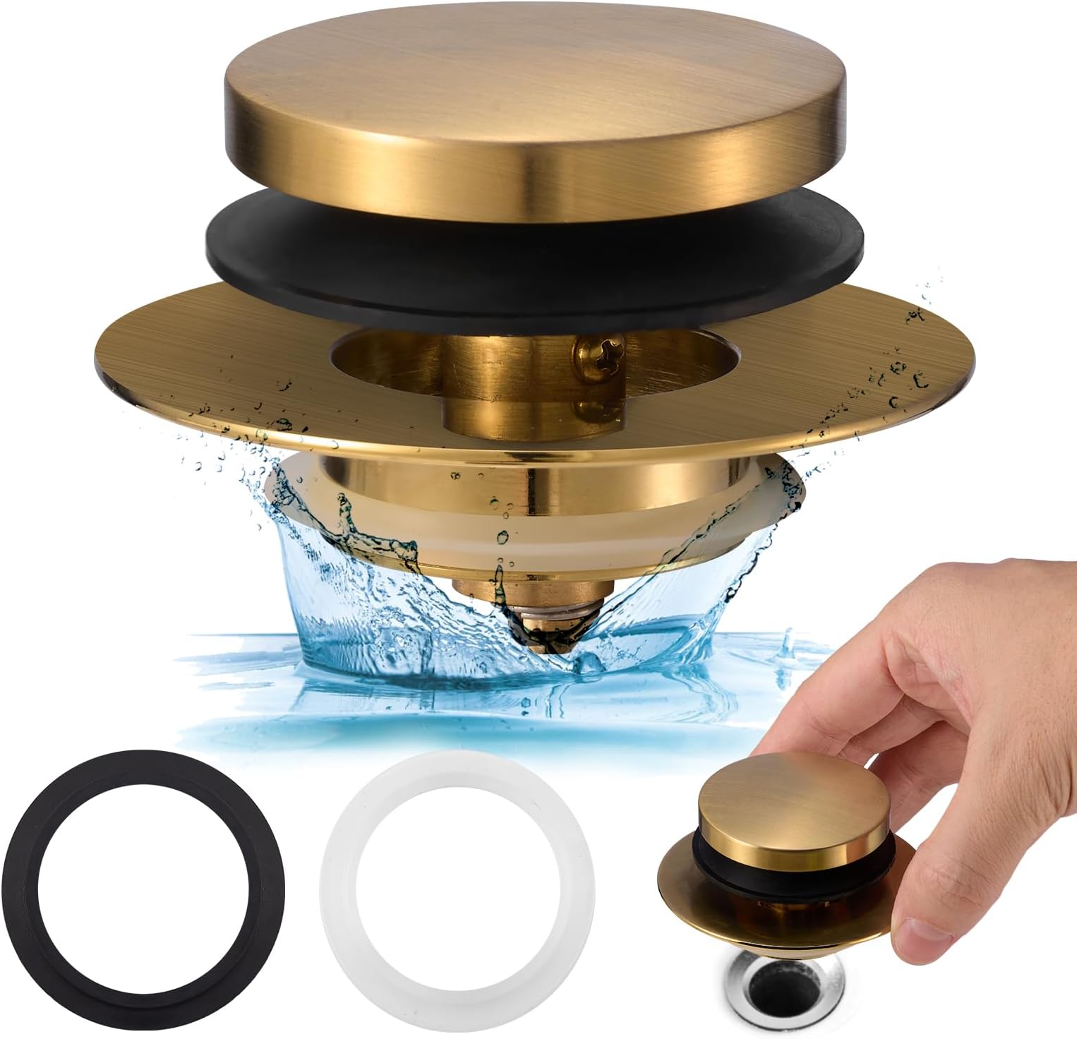 Bathtub Drain Stopper, Uxoz Universal Tub Stopper for Replacing Tip Toe/Trip ...