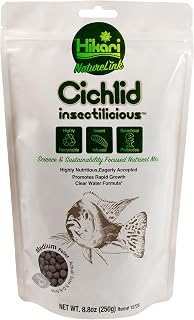 Hikari NatureLink™ Cichlid Insectilicious™ Medium Floating Pellets for Cichlids, 8.8 oz (250g)