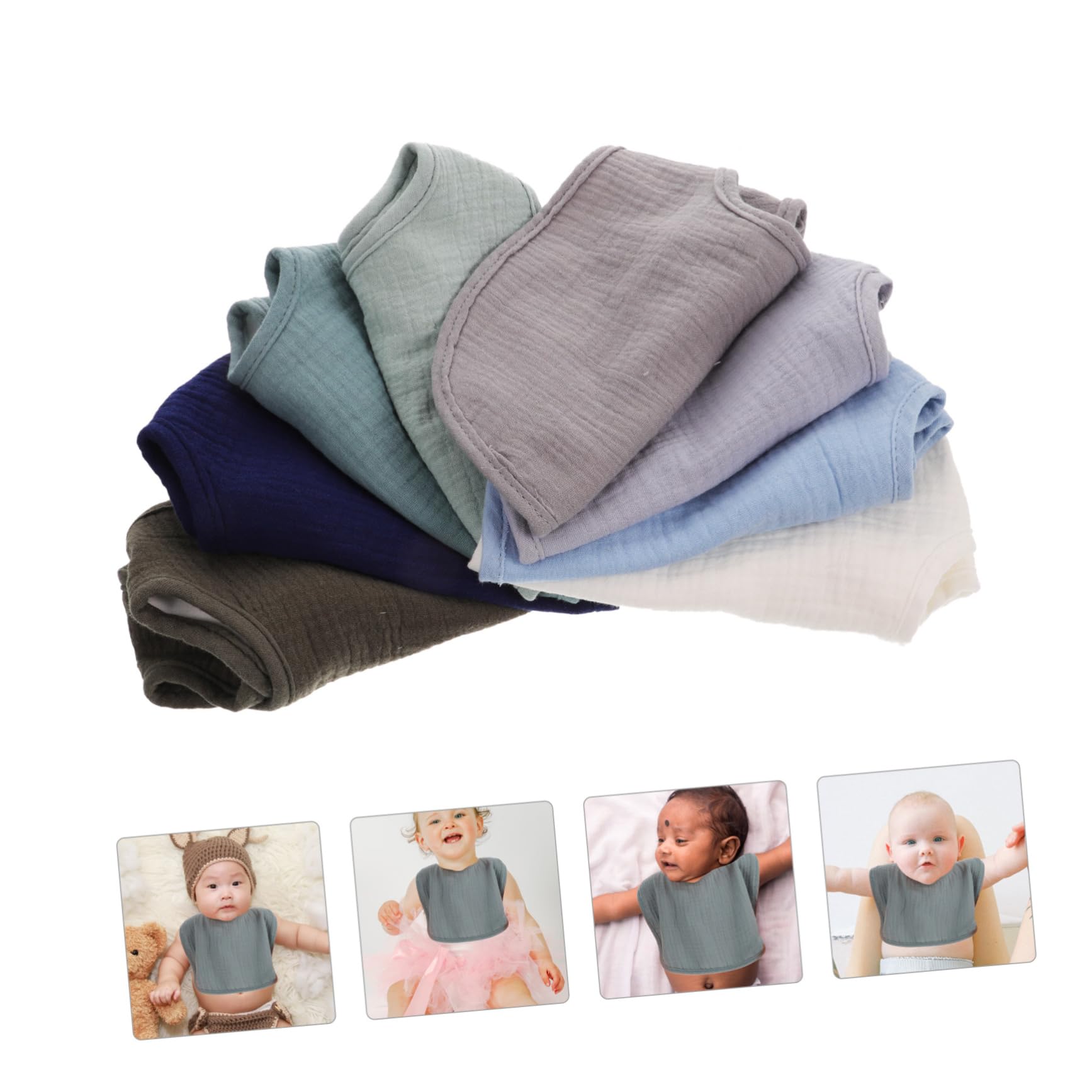 COLLBATH 8 Piezas Baberos De Unisex Para Recién Nacidos De Meses Babero Para Comer De Algodón Para Alimentación Casa