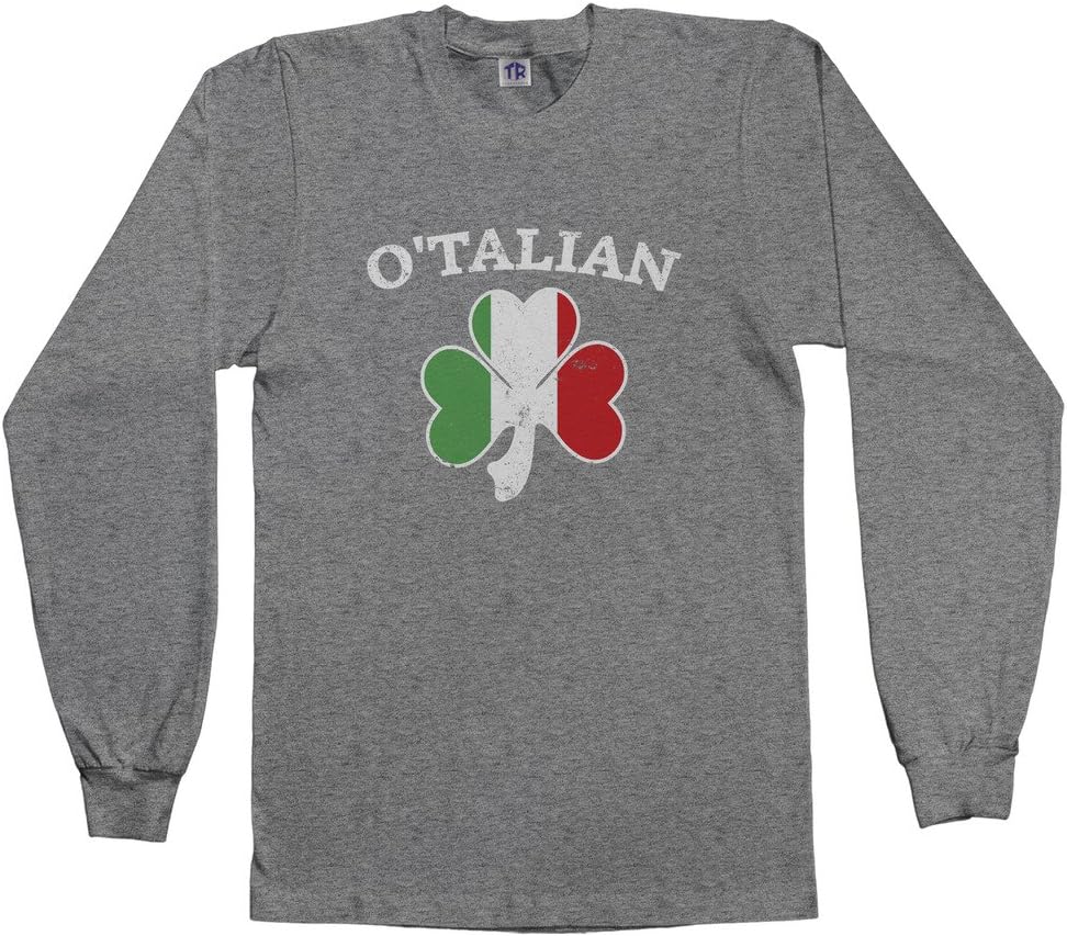 Threadrock Kids O'Talian Italian Irish Shamrock Youth Long Sleeve T-Shirt
