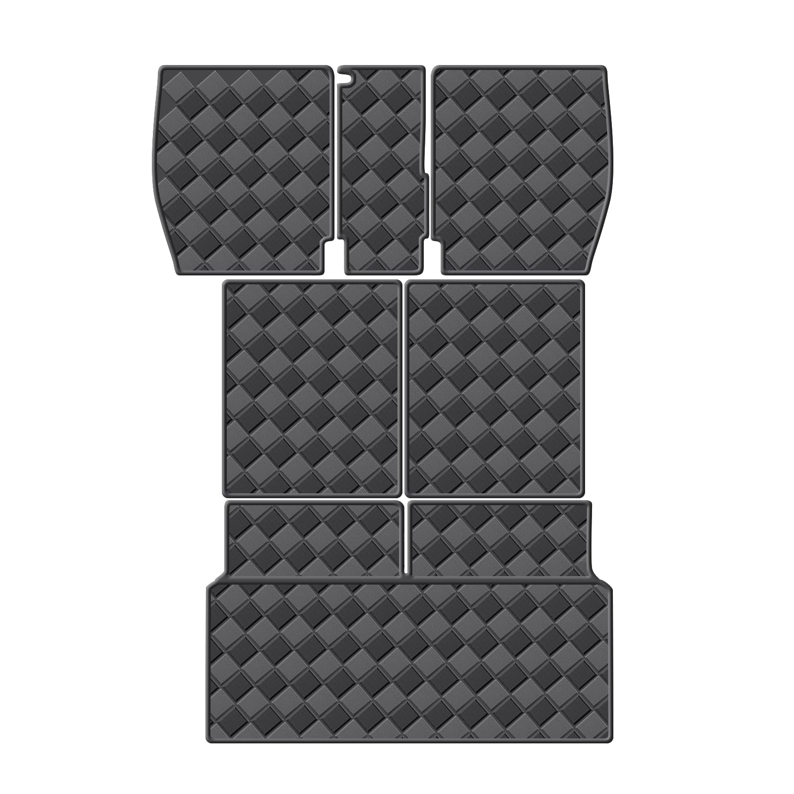Cargo Mat for 2019-2024 BMW X7 7 Seats Trunk Mat & 2ND+3RD Row Rear Backrest Mat, All Weather Rear Cargo Liner Back Seat Cover Protector