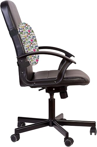 Miniatura 202 de Lunarable Teal Travel Pillow Neck Rest, Aquatic Fauna Theme Hand Drawn Style Various Starfish in Blue Shades, Memory Foam Traveling Accessory for