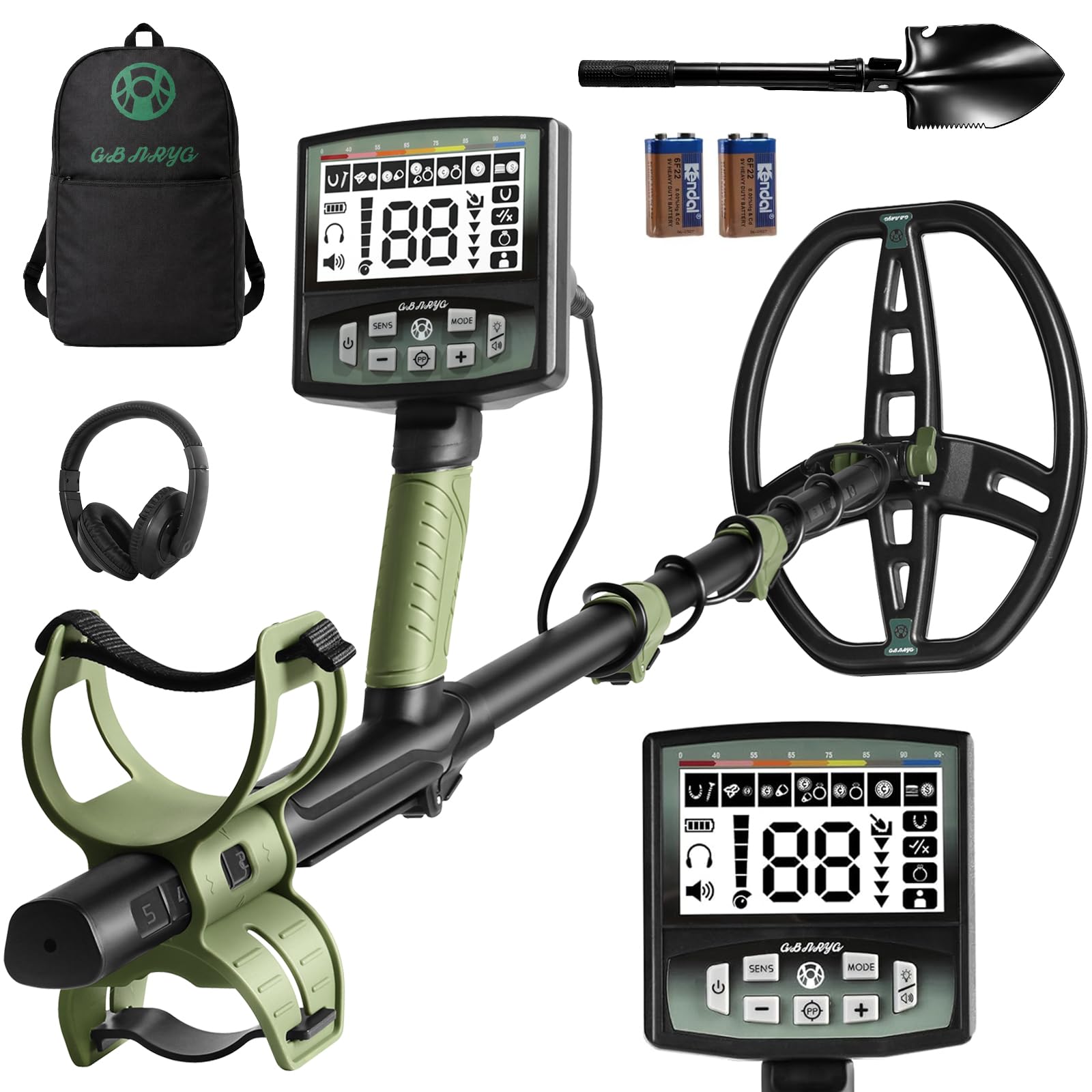 Détecteur de métaux professionnel pour adultes, bobine de recherche étanche IP68 de 30,5 cm avec rétroéclairage LCD, 5 modes, puce DSP avancée et système de haute précision pour la plage/chasse