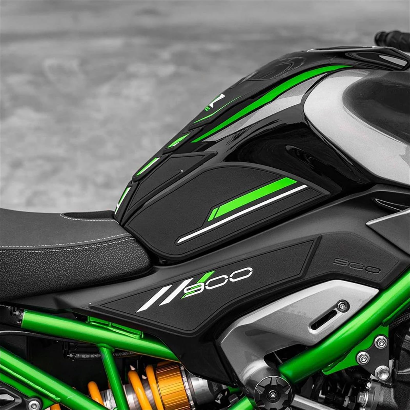 Motorradaufkleber Für Seitliche Tankpads Für Kawasaki Für Z900 (2025), Tankaufkleber-Set, Tankpads, Dekoration, Schutzfolien Schutz Aufkleber(Farbe 1,X-3)