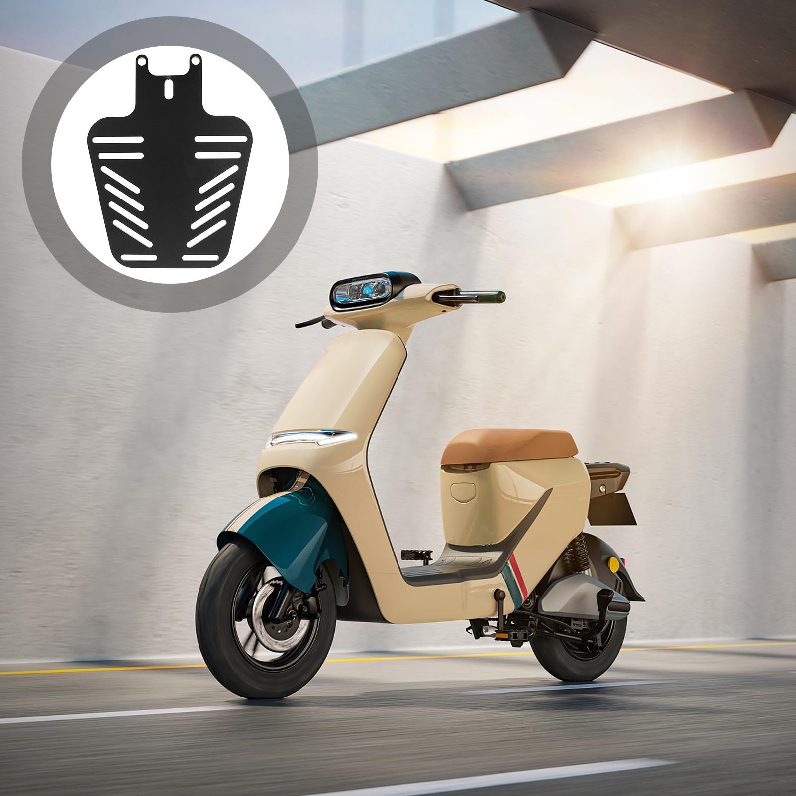 Portapacchi Posteriore per Bauletto Bici Elettrica in Ferro Nero Stabile dal Design Multifunzionale, Accessorio per Veicoli a Due Ruote e Scooter