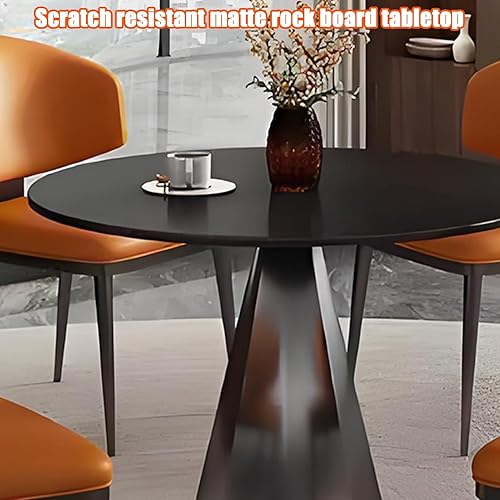 Miniatura 3 de YVYKFZD Juego de mesa y silla para sala de recepción de oficina, juego de mesa de comedor simple para cocina, mesa de centro redonda para Negro+gris