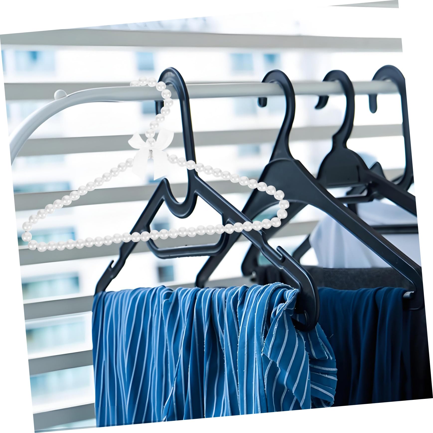 LABRIMP 5 pezzi Grucce Antiscivolo per Perle e Fiocco Appendini Resistenti per Camicie Pantaloni Maglioni e Gonne Protezione Segni per Asciugatura in Balcone e Armadio