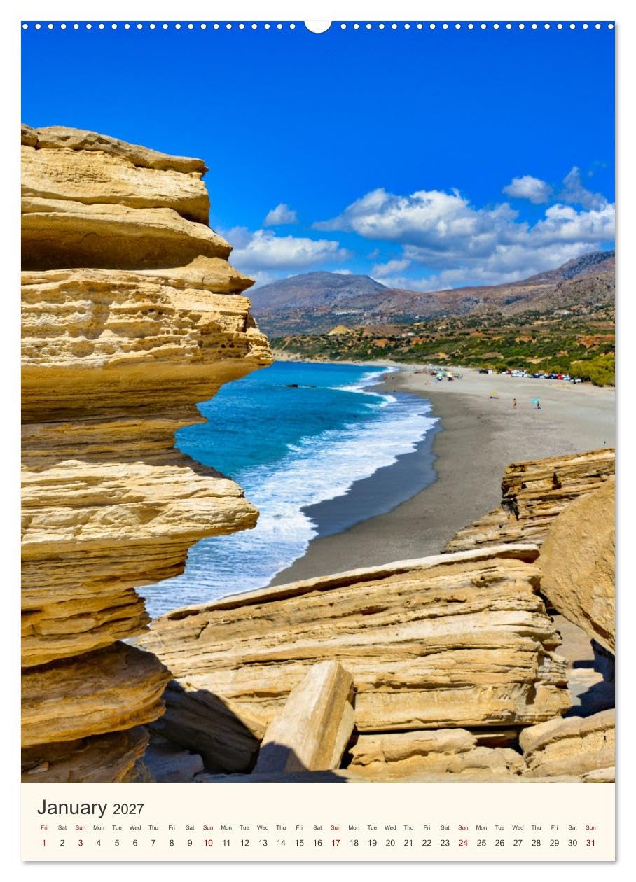 A feast for the eyes - Crete (High Quality Premium Wall Calendar 2027 DIN A2 portrait),CALVENDO 12 Month Wall Calendar: Fantastic views of the sea