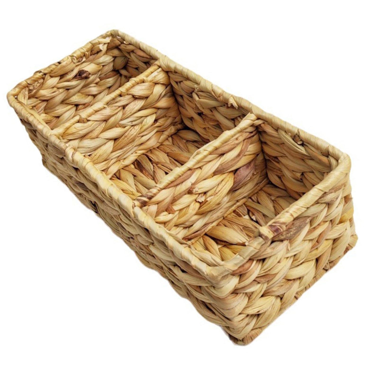 Woven Storage Tray with 3 Compartments Perfect for Decluttering Any Room in Your House Living Room Storage Solution