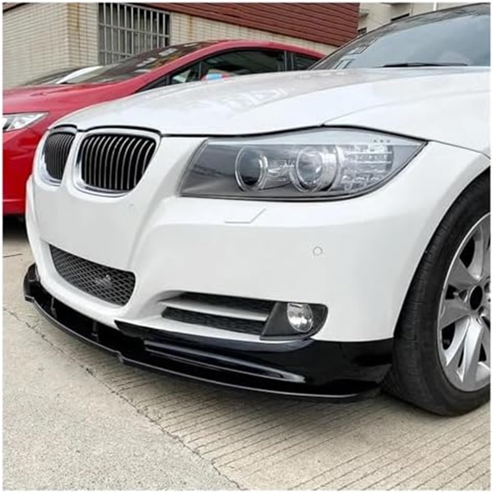 Splitter Car Front Bumper Lip Body Kit Spoiler Splitter Bumper Canard Lip Splitter, do BMW, Seria 3 E90 E91 LCI Facelift 2007-2012 Lip Splitter (wygląd karbonu) Dyfuzor rozdzielacza samochodow