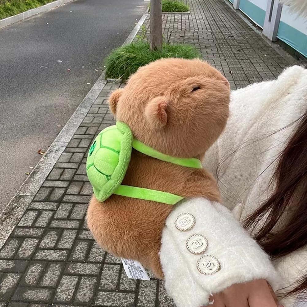 Huggers Bracciale A Scatto Capybara In Peluche Morbido - Fascia Da Polso A Forma Di Animale, Regalo Originale Per Bambini (25 Cm) - 2
