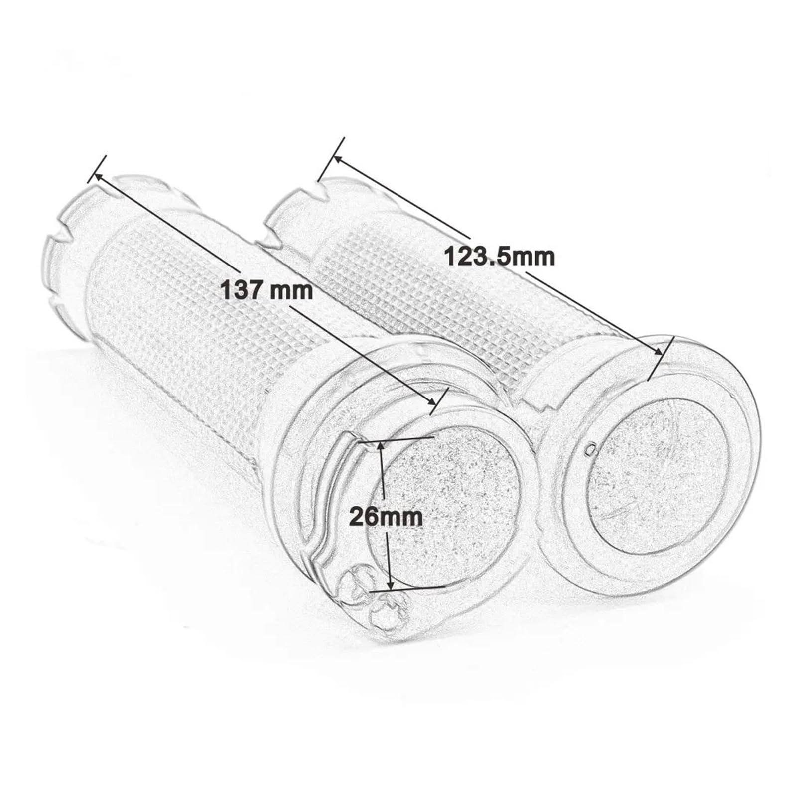Empuñaduras Manillar Manillar De Goma Antideslizante para Motocicleta, Empuñaduras Cruzadas, Empuñadura De Barra para Softail para Dyna Turismo, Empuñaduras De Manillar(Silver Grips)