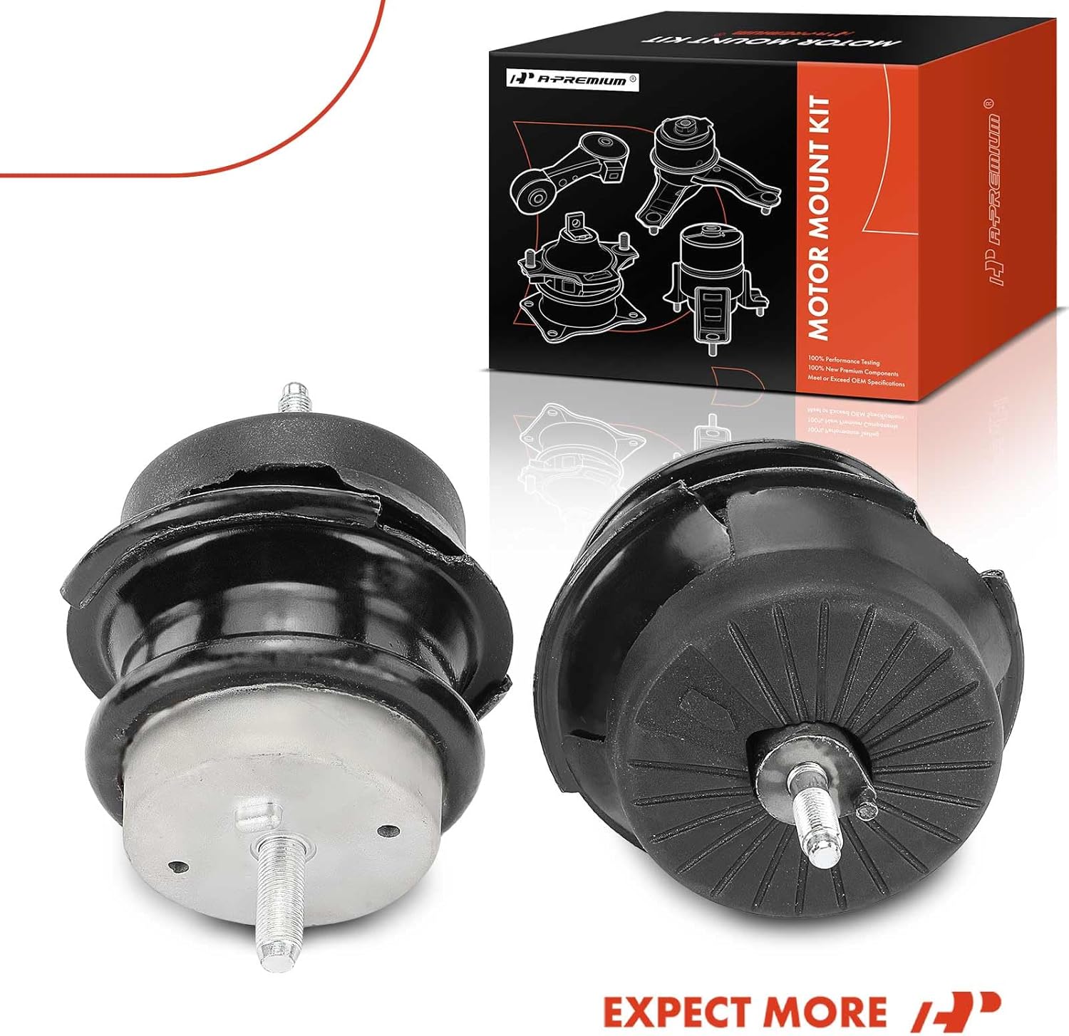 A-Premium 2PCS Front Left Right Engine Motor Mount Kit Compatible with Infiniti G25 2011-2012, G35 2007-2008, M35 2009-2010, QX70 2014-2017, FX35 2009-2012, FX37 2013, EX35, RWD, Replace# 11220JK00A