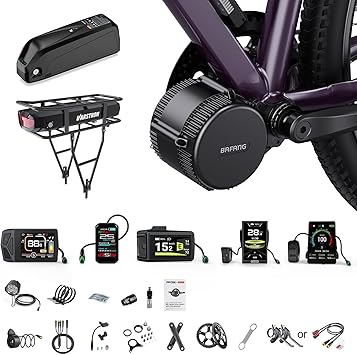 BAFANG Mid Drive Kit 48V500W 750W 1000W Ebike Conversion Kits Motor with Optional Display& Battery for 68-73MM &100mm BB Size Bikes