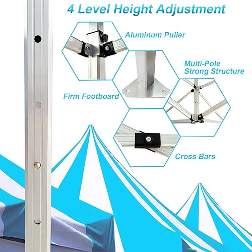 Miniatura 3 de Tienda de campaña personalizada de 10 x 10 pulgadas con logotipo, tienda de campaña personalizada de 10 x 10 pulgadas con toldo desplegable para