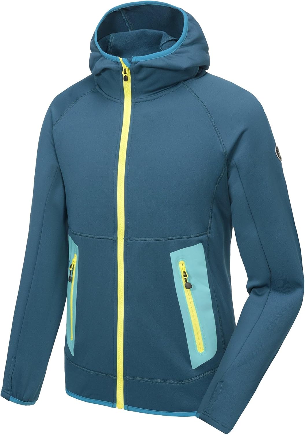 Little Donkey Andy Men's Fleece Lined Running Thumb Hole Jacket Winter Stretch Hoodies Full Zip Up Hooded Coat Workout Hiking