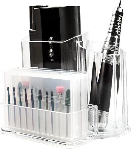 BQAN Caja de soporte para taladro de uñas, organizadores profesionales y almacenamiento para tecnología de uñas, soporte de taladro de uñas,