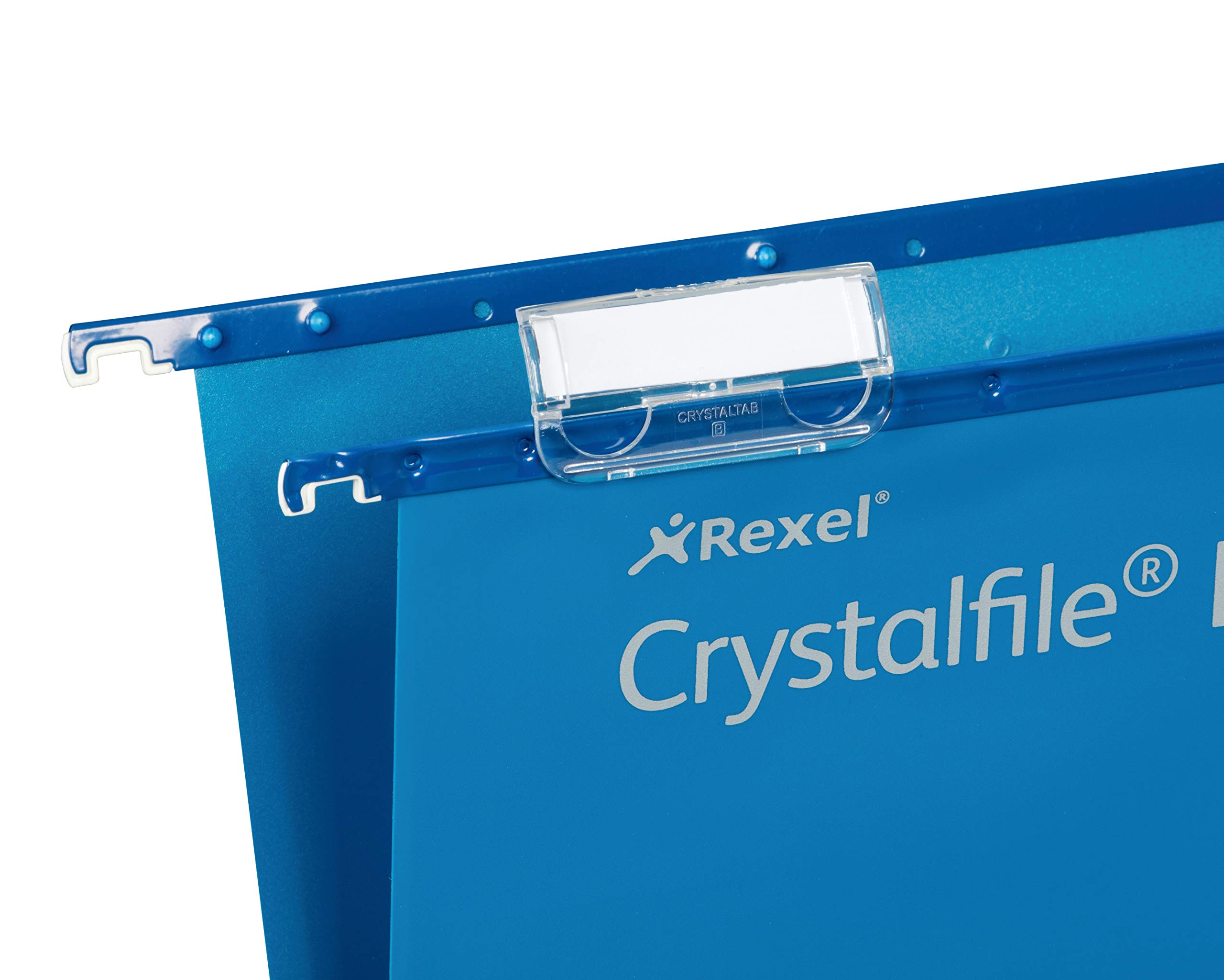 Rexel Crystalfile - Carpeta colgante, 25 unidades, azul