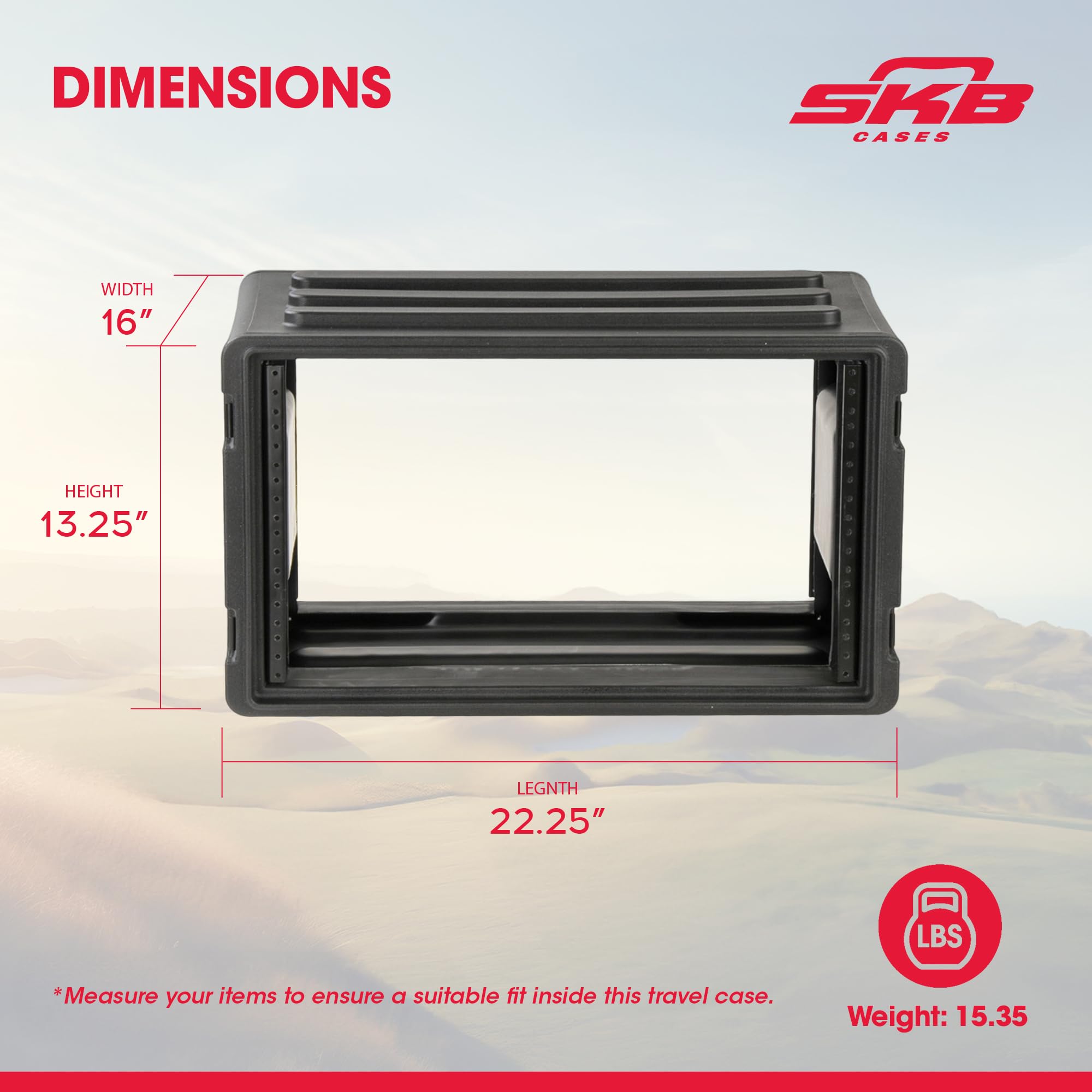 SKB 6U ラックケース Amazon | SKB 6U 浅いロトラックケース - 丈夫なポリエチレン製