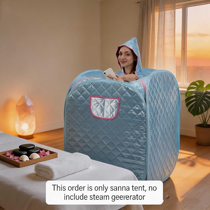 Tienda de sauna portátil KOVFBRO, carpa plegable, caja de baño de vapor húmedo interior miniatura 2