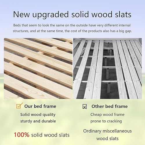 Miniatura 3 de Base de cama de plataforma tapizada tamaño Queen con cabecera curvada y detalles de diamante copetudo, soporte de listones de madera, no necesita