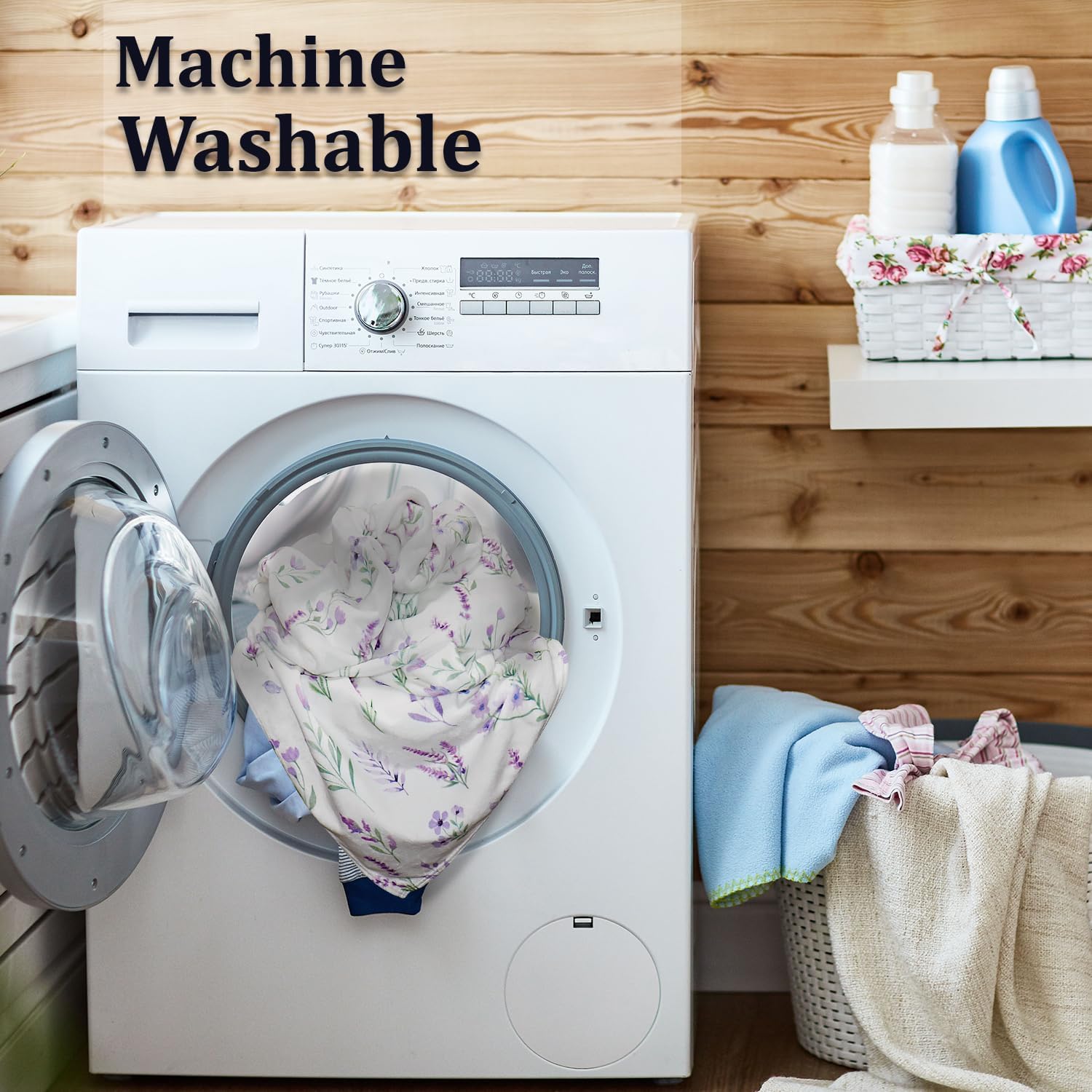 Purple Lavender Floral Throw Blanket Flower Botanical Throw Blankets Ultra Soft Cozy Flannel Throw Blanket Lightweight Fleece Fuzzy Plush Throw Blankets for Bed Chair Couch 50" X 60" - Image 7