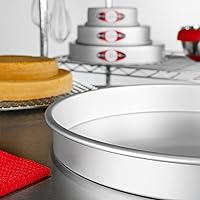 Vista 112 de Fat Daddio's - Juego de 2 moldes para pasteles redondos de aluminio anodizado, 8 x 2 pulgadas