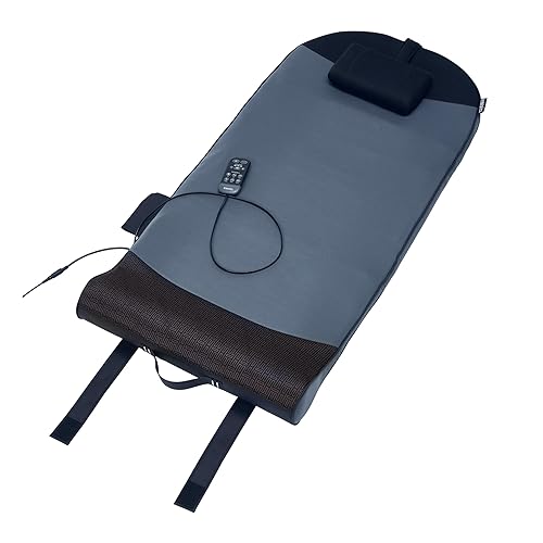 HoMedics Body Flex Back Stretching Mat with Heat, 6 Stretching Programs and 3 Intensity Levels with Removable Memory Foam Pillow for Full Body Coverage, Portable for Yoga, Athletes, Home Gym - Heated