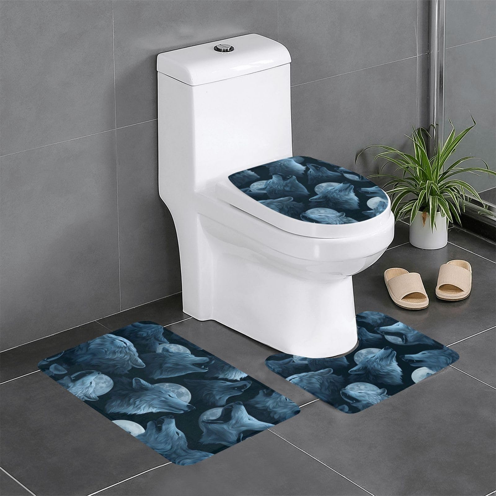 Tapis de bain loup anti-glisse pour sécuriser le sol de la douche