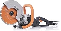 Evolution R255DCT 10-Inch Corded Concrete Saw - 15A Motor, 4-1/16" Deep Cut, Premium Diamond Blade for Brick, Concrete & Masonry