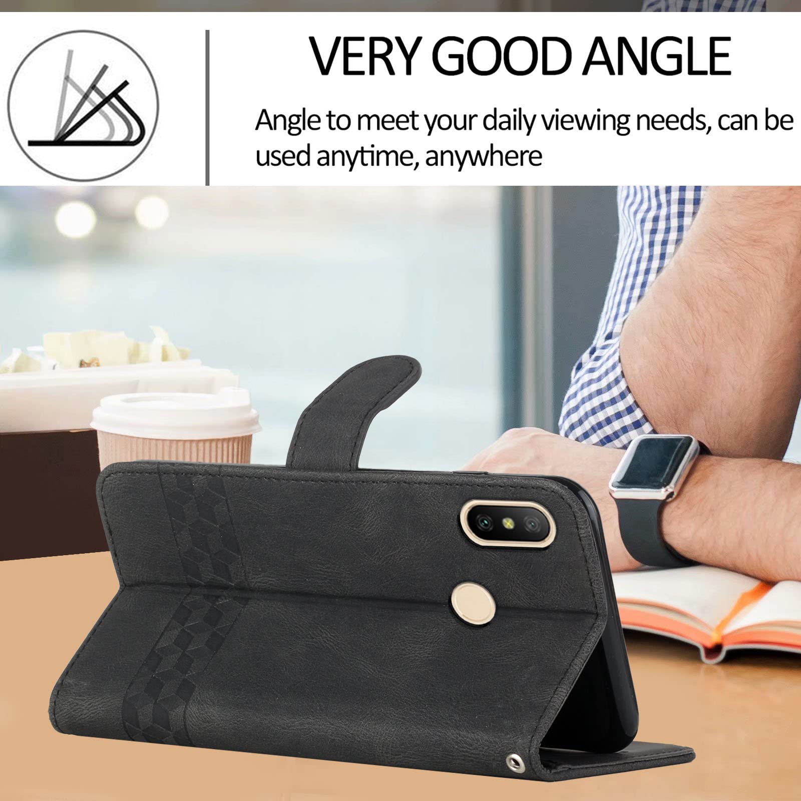 momoka Wallet Case Cover for Redmi Note 6/Redmi Note 6 Pro, Slim