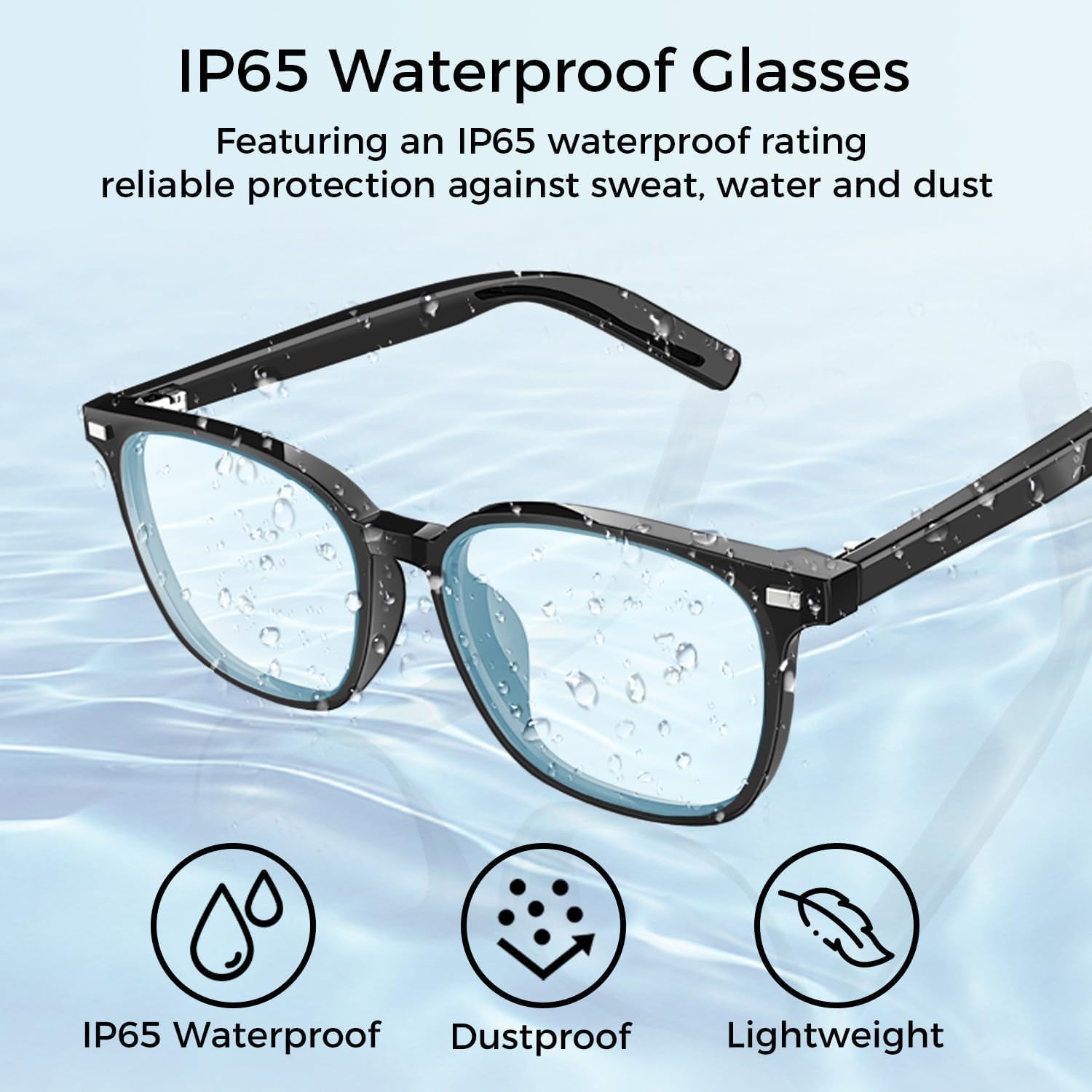 Smart Glasses, Bluetooth Glasses for Men and Women, with Speakers, Voice Assistant, UV Protection, Magnetic Clip-On Polarized & Night Vision Lenses for Indoor/Outdoor Use