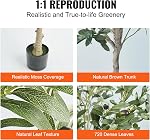VEVOR Artificial Olive Tree, 5 FT Tall Faux Plant, Secure PE Material & Anti-Tip Tilt Protection Low-Maintenance Plant, Lifelike Green Fake Potted Tree for Home Office Warehouse Decor Indoor Outdoor