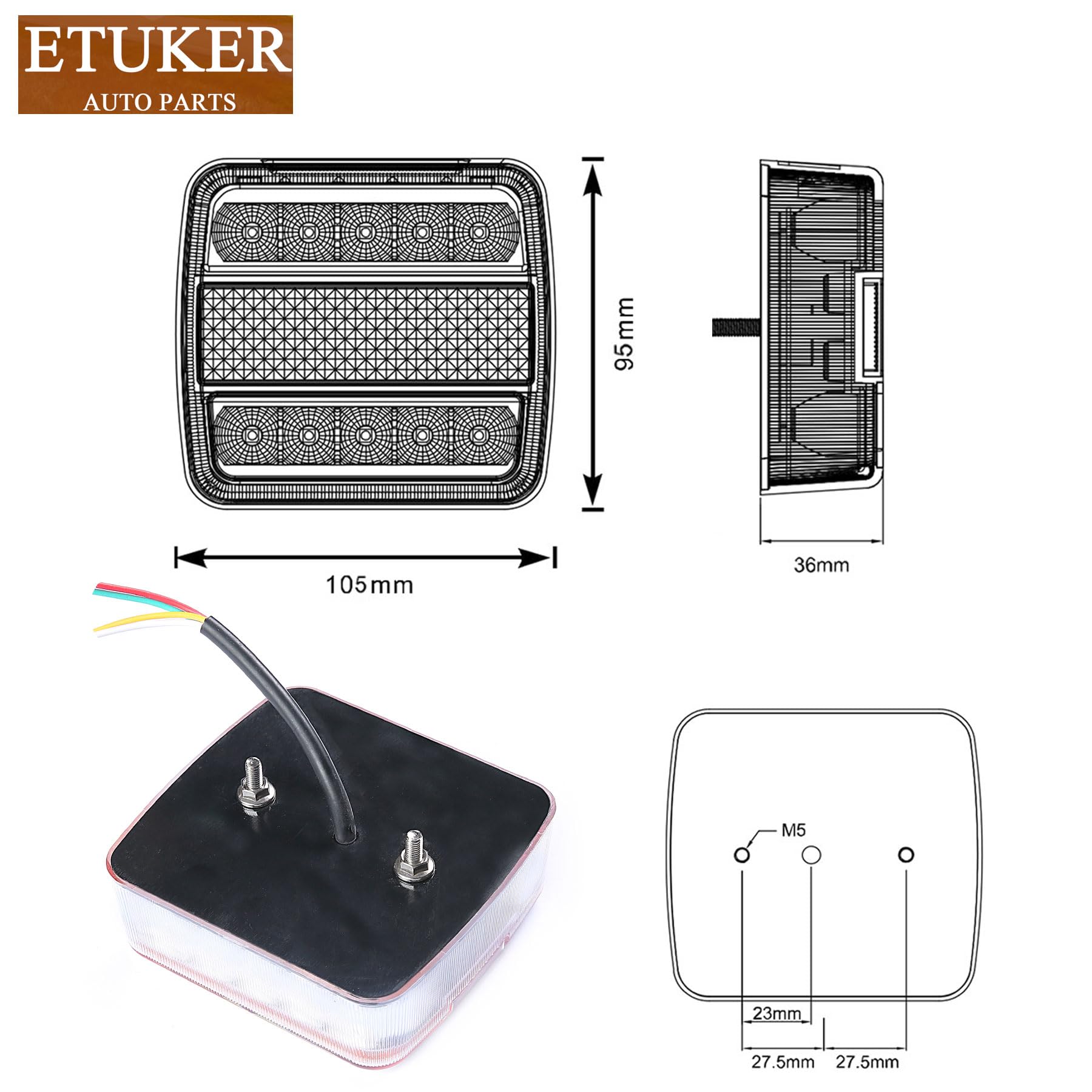 V3 LED Hoek Flitser 36 Watt ECE-R65 ECER10 EMC