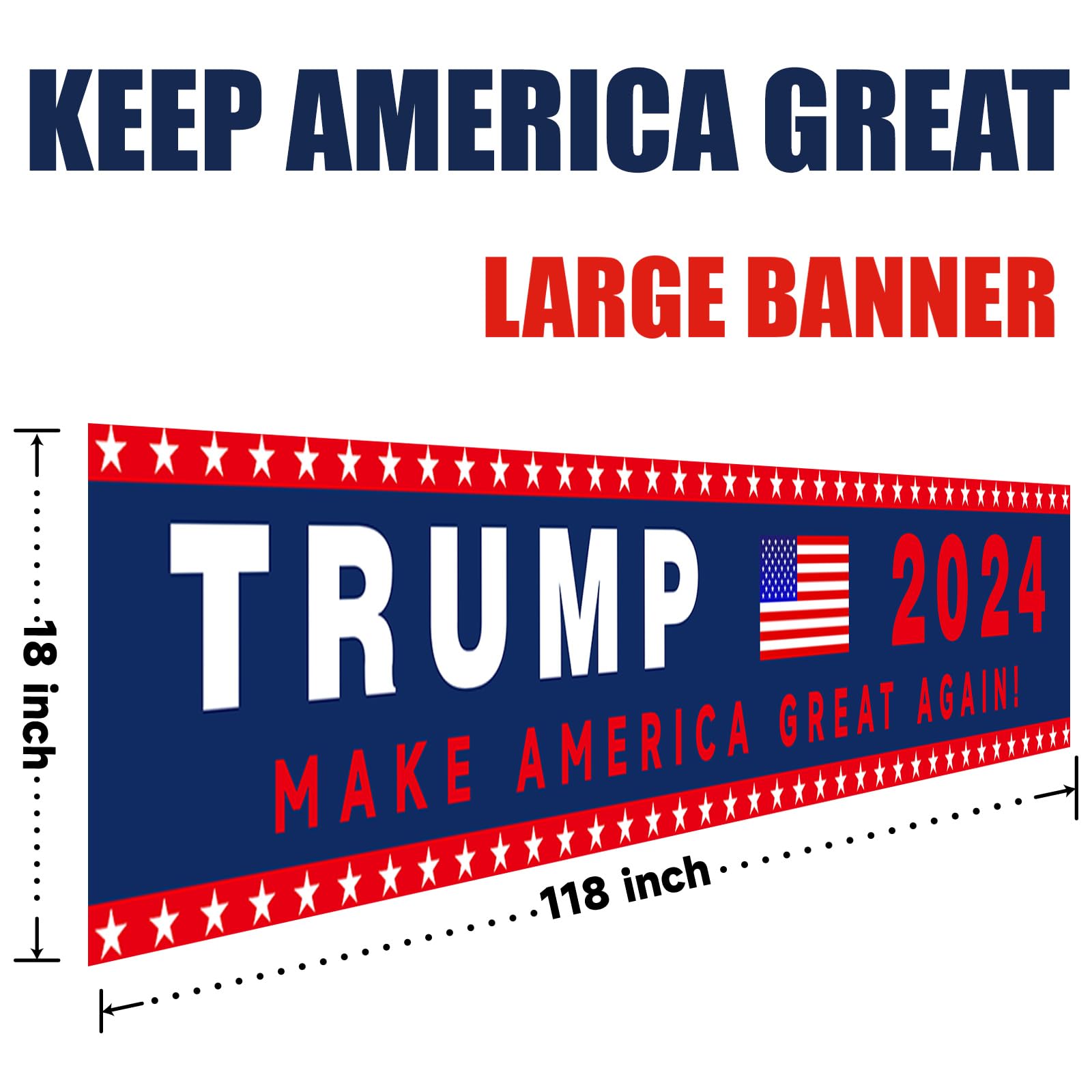 Bandiera Donald Trump 0,9 X 1,5 M Con Occhielli In Ottone - Rocket Gun Tank, Make America Great Again, Per Esterni E Interni