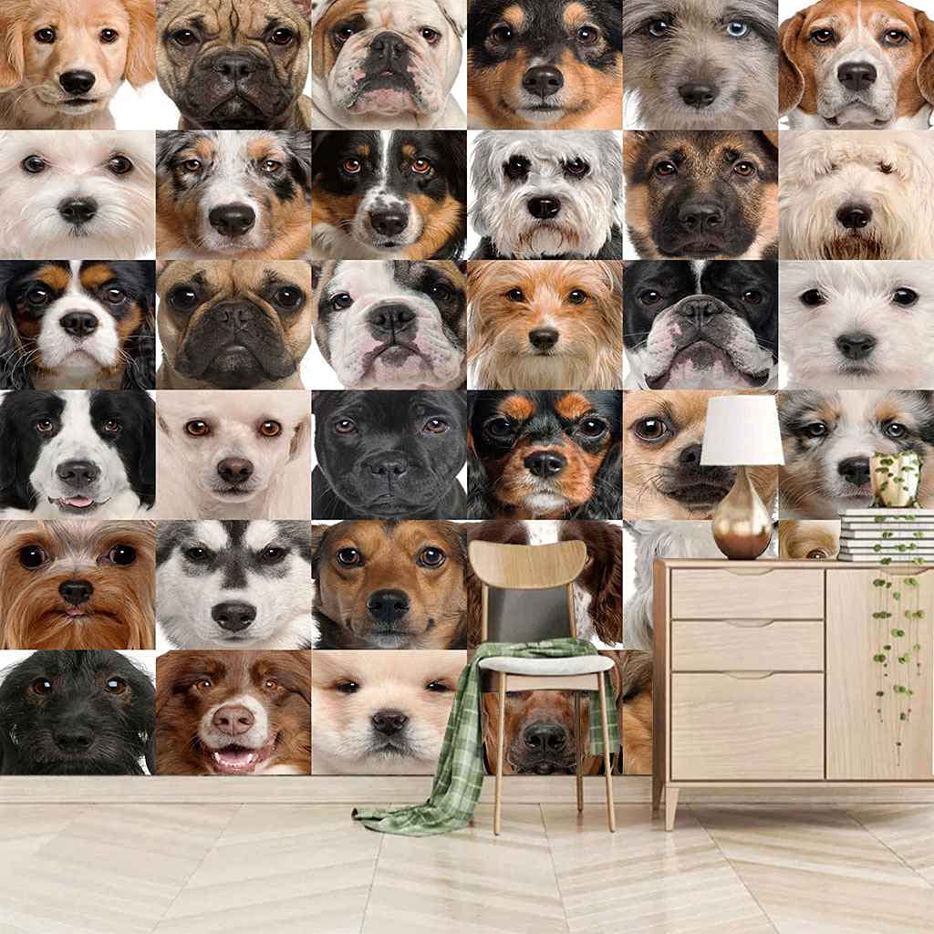 Papier peint 3D avatar de chien autocollant poster mural 150x105